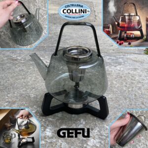 Gefu - CHAVELLE - borosilicate glass teapot with warmer 1.2L
