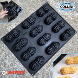 Pavoni - PEANUT Silicone Mold Single Portions PX43132 - 12 Cavities - By Fabrizio Fiorani