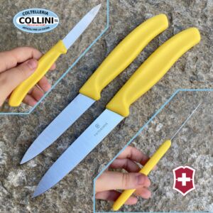 Victorinox - Set of 2 Straight Paring Knives for Fruit and Vegetables - Yellow