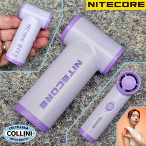 Nitecore - NEF NANO - Light Violet - Ultra-Lightweight and Compact Rechargeable Portable Fan