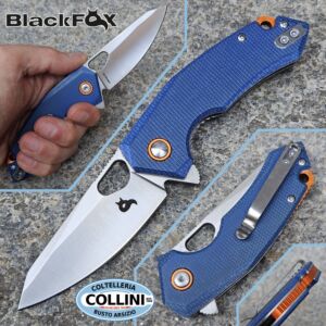 BlackFox - The Corner - Satin VG10 & Blue Denim Micarta - BF-787 MDE - knife