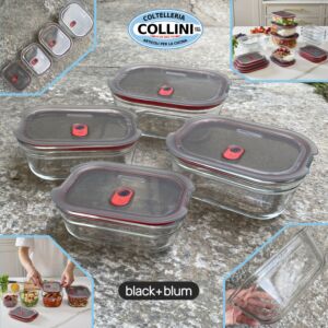 Black Blum - Stack & Nest Glass Food Containers 4 Pieces