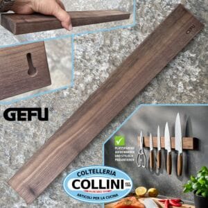 Gefu - ENNO - Walnut Wood Magnetic Knife Rack - 42 cm
