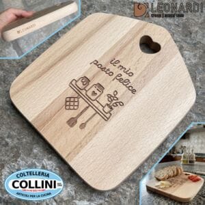 Made in Italy - Artisan Wooden Board - MY HAPPY PLACE - 15 x 17 cm