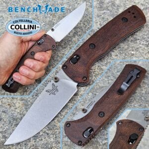 Benchmade - SlipRidge - Stonewashed CPM-MagnaCut & Stabilized Wood - 15090 - hunting knife