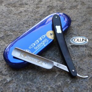 Dovo - Carbon Razor 5/8 - Astral Ebony Wood - 5-58130 - straight freehand razor