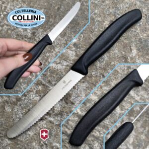 Victorinox - Serrated steak or table knife in stainless steel – 11 cm blade