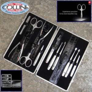 Zwilling - Manicure set 12 pieces set - Zwilling twinox emblem kroko black