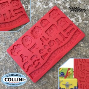 Wilton - Fondant and Gum Paste Mold - Drawing ROBOTS-MOSTERS
