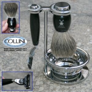 Muhle - VIVO - Shaving set with Gillette® Mach3®, handle material made of high-grade resin black