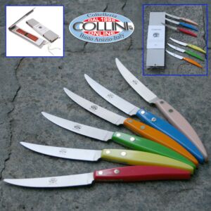 Berti - COMPENDIO 6-piece set with coloured handle - table knives