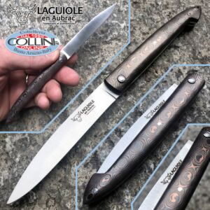 Laguiole En Aubrac - Capucin carbon and bronze - 8cm - collection knife