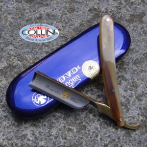 Dovo - 5/8 Carbon Razor - Bergisher Lowe Horn Cattle Tip - 3-580 - straight freehand razor