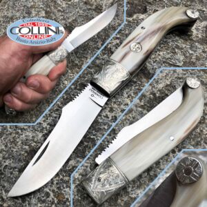 Conaz Consigli Scarperia - Fiorentino knife Engraved Silver Cattle 50017 - knife