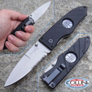 Hoffner - Black Flatline Folding 2.8 "Satin Combo - FK-S2CSS-FB - knife