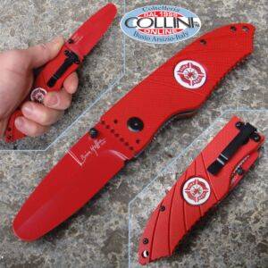 Hoffner - Red Trainer Flatline FIRE DEPT. Folding 3.5 "- FK-RED-FIRE - knife