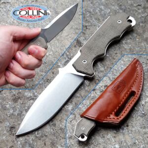 Fantoni - Hide Fixed Micarta - Leather Sheath - Design by T. Rumici - knife