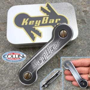 Key-Bar - White / Black Cerakoated - Aluminum Key Holder - WHTBLK-CKAKB