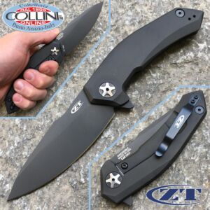 Zero Tolerance - Matte Black Titanium Flipper - ZT0095S90BLK - knife