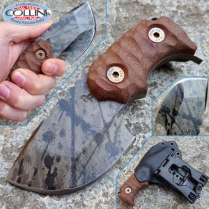 Wander Tactical - Tryceratops Japanese Tanto - Black Blood & Brown Micarta - knife 