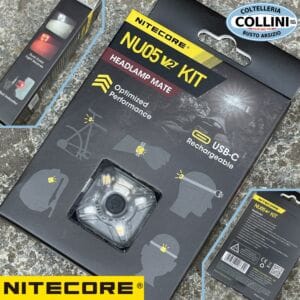 Nitecore - NU05 V2 Kit - Headlamp Mate - ultra compact, USB rechargeable - 40 lumens - Led flashlight
