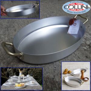 Made in Italy - Oval Aluminum Gratin Two Handles 26cm