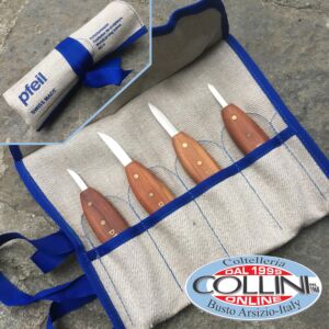 Pfeil - Fabric Ro4 bag with 4 Pfeil carving knife