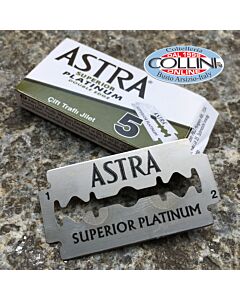 Astra Superior Platinum - 5 Stainless Steel Razor Blades for Safety Razors and Shavette - razor blade