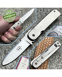 Franco Bonassi - Titanium Front Flipper Custom M390 - PRIVATE COLLECTION - handcrafted knife