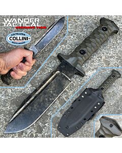 Wander Tactical - Centuria Drop - Marble & Micarta Green - fixed blade knife, single edge, made in Italy