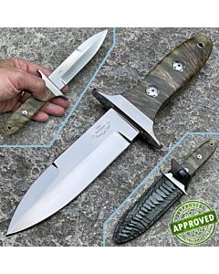Livio Montagna - Fighter Knife - N690 and Stabilized Alder - PRIVATE COLLECTION - custom made knife