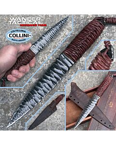 Wander Tactical - One of a Kind FC WT Knife - Primitive D2 & Leather - Custom Knife