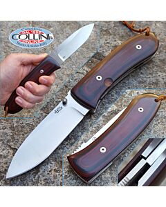 Bob Dozier - DH-FH - Black and Burgundy Micarta - handmade knife